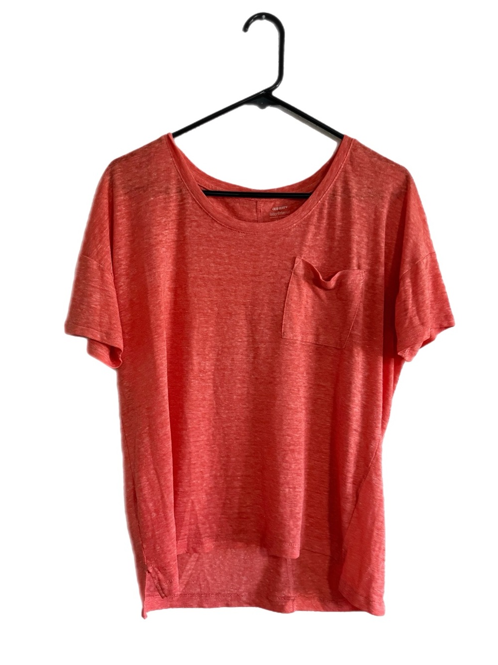 Old Navy Short Sleeve Boyfriend Pocket Tee - Coral Orange Size M